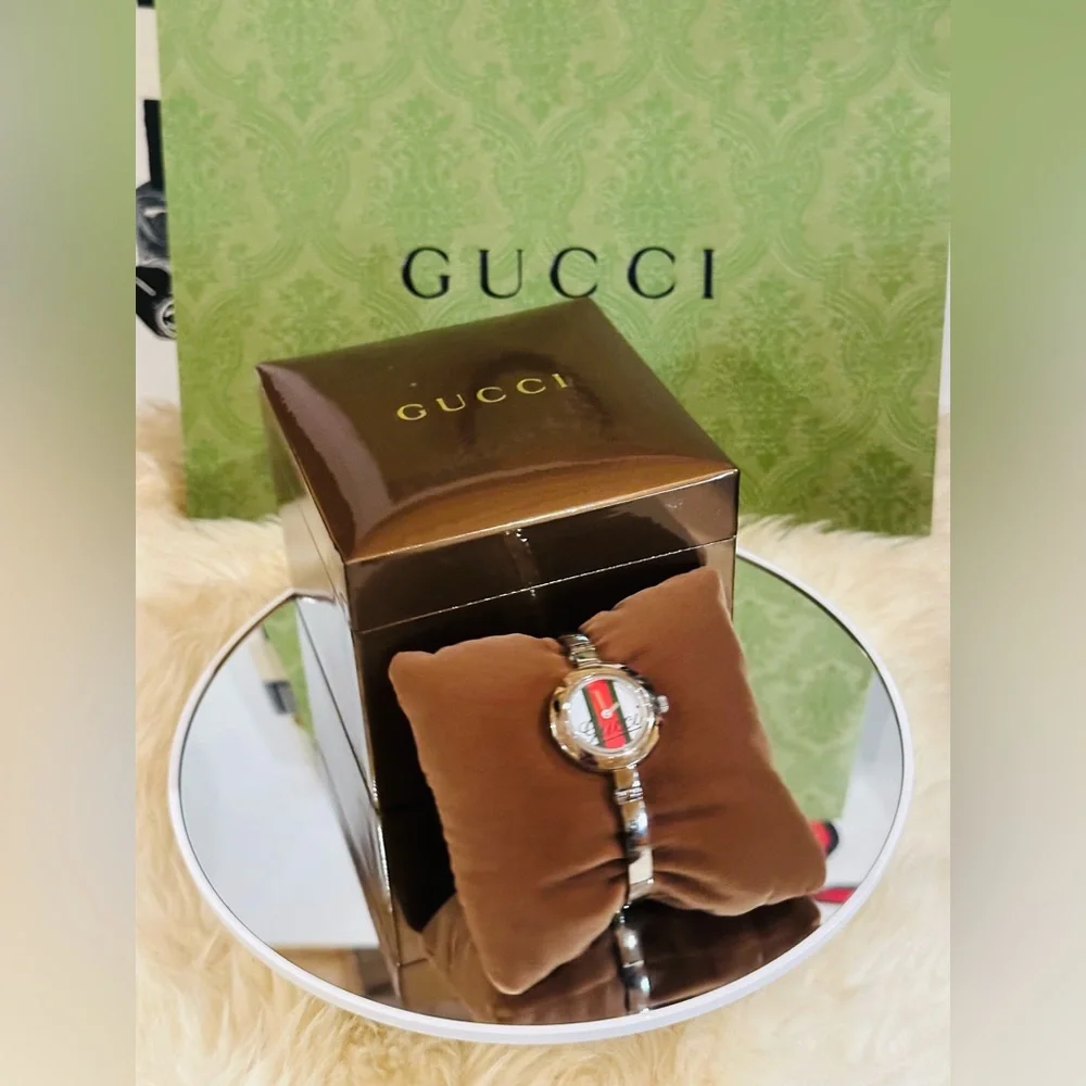 💎 GUCCI WATCH SHERRYLINE WATER RESISTANT w/Box Size 7” - Picture 6 of 12